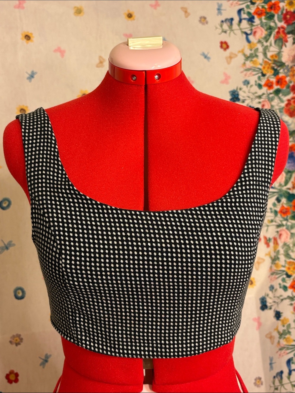 MINKPINK - Black and White Dot-Print Top